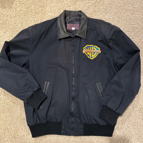 Vintage Warner Bros. Bomber Jacket with Shoulder Pads